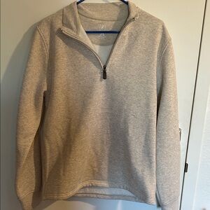 George Men's Light Gray Zip-Up Swearshirt